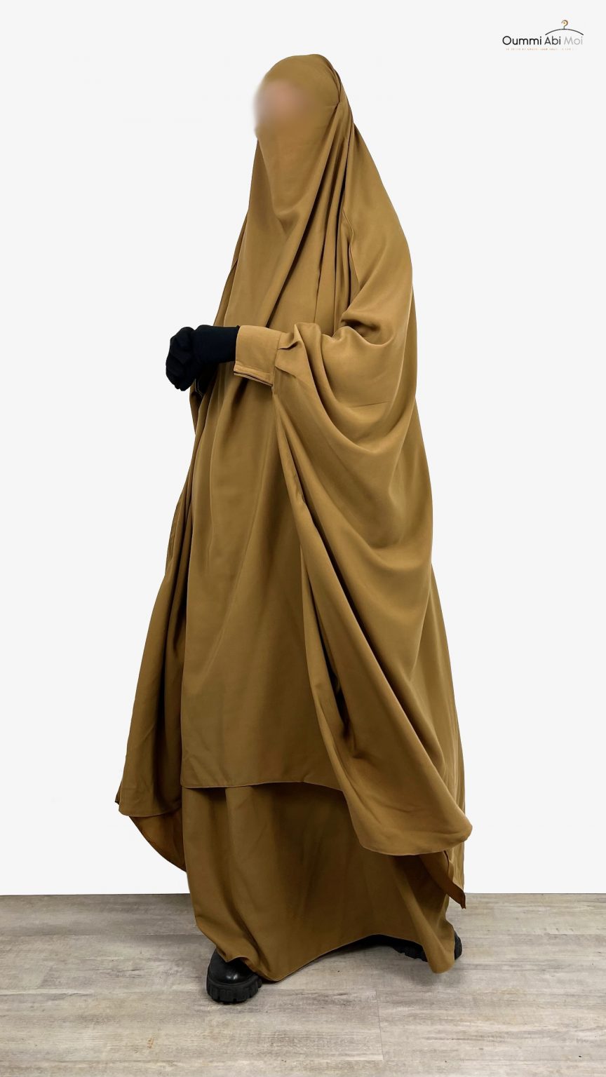 CAMEL JILBAB WITH SLEEVES