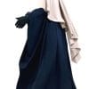 Abaya Saoudienne Bleu Nuit x Maxi Khimar Classique Greige by Oummi Abi Moi