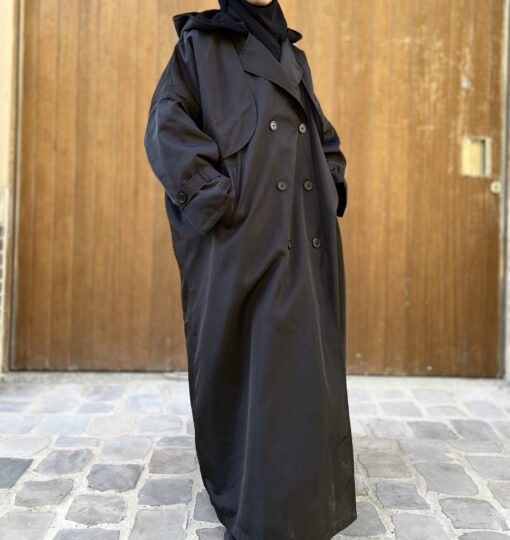 Trench Imperméable Moumoute Noir by Oummi Abi Moi