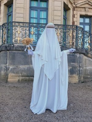 Abaya Saoudienne Mariage Blanche Caviary