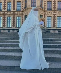 Abaya Saoudienne Mariage Blanche Caviary