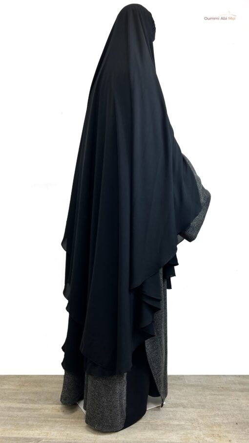 Khimar Wijden XXL Noir by Oummi Abi Moi