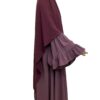 Abaya-Caly-Premium-Taupe-Rose-x-Khimar-Double-Premium-Bois-de-Rose-by-Oummi-Abi-Moi