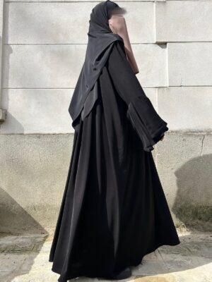 Abaya Fika Noir Hijab Half Niqab by Oummi Abi Moi