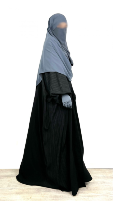 Set Majdouline Noir Coton Tenue Aid by Oummi Abi Moi