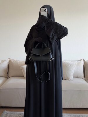 Abaya Caly noir Oummi Abi Moi