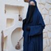 Abaya Rayaana Whool Peach Premium by Oummi Abi Moi Bleu Nuit