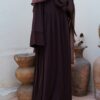 Abaya Rayaana Whool Peach Premium by Oummi Abi Moi Chocolat