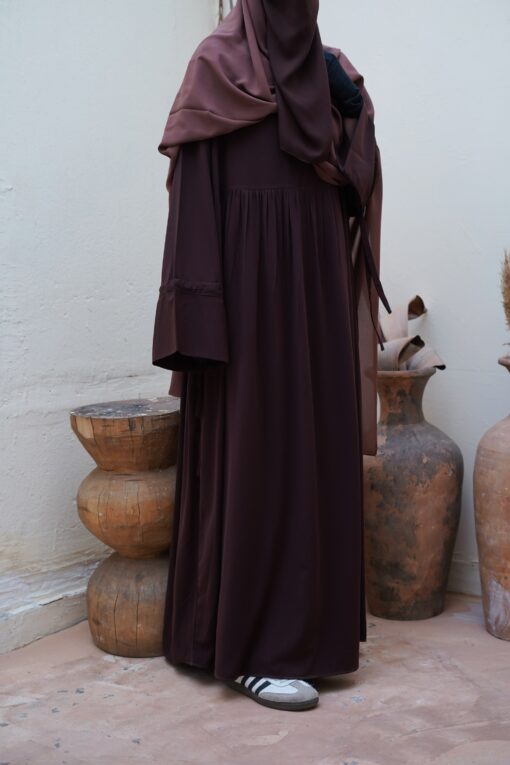 Abaya Rayaana Whool Peach Premium by Oummi Abi Moi Chocolat