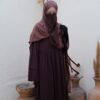 Abaya Rayaana Whool Peach Premium by Oummi Abi Moi Chocolat Face