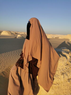 Jupe longue classique x Tunique Anisley x Maxi Khimar Moka Whool Peach Premium Oummi Abi Moi