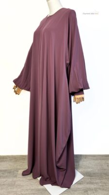 Abaya Bubble WhoolPeach Premium Taupe Rosé by Oummi Abi